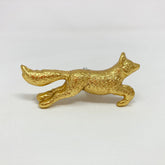 Running Fox Woodland Knob in Gold. Elegant, Nature-Inspired Design with a Gold Finish for Cabinets, Drawers, & Furniture
